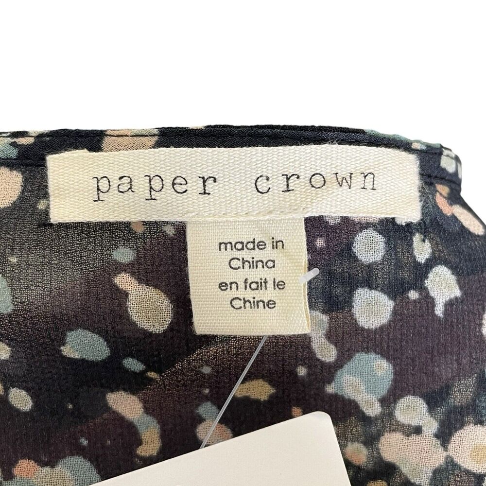 NWT Anthropologie Paper Crown Droplets Dress A-Line Pullover 3/4 Bell Sleeve MP - Picture 11 of 14